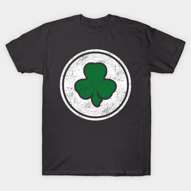 Shamrock Clover Leaf Distressed T-Shirt by Pufahl